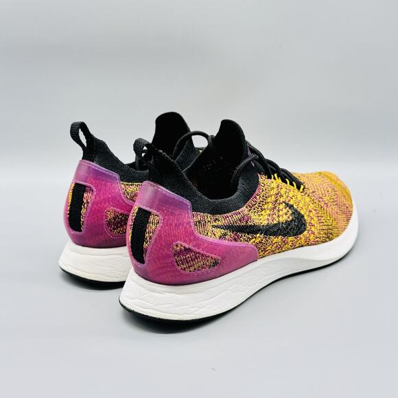 Nike Shoes Womens 9 Yellow Purple Air Zoom Mariah Flyknit Racer Athletic Sneaker - Picture 9 of 12
